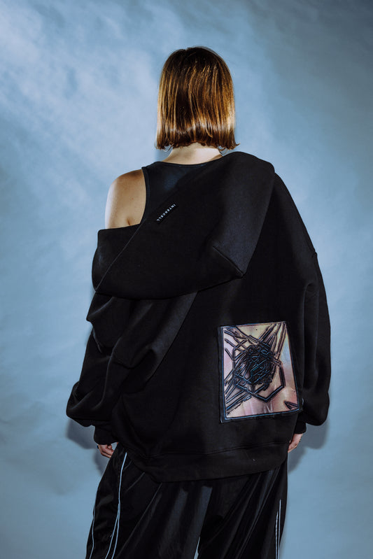 ⁠ZIPPED PATCH HOODIE
