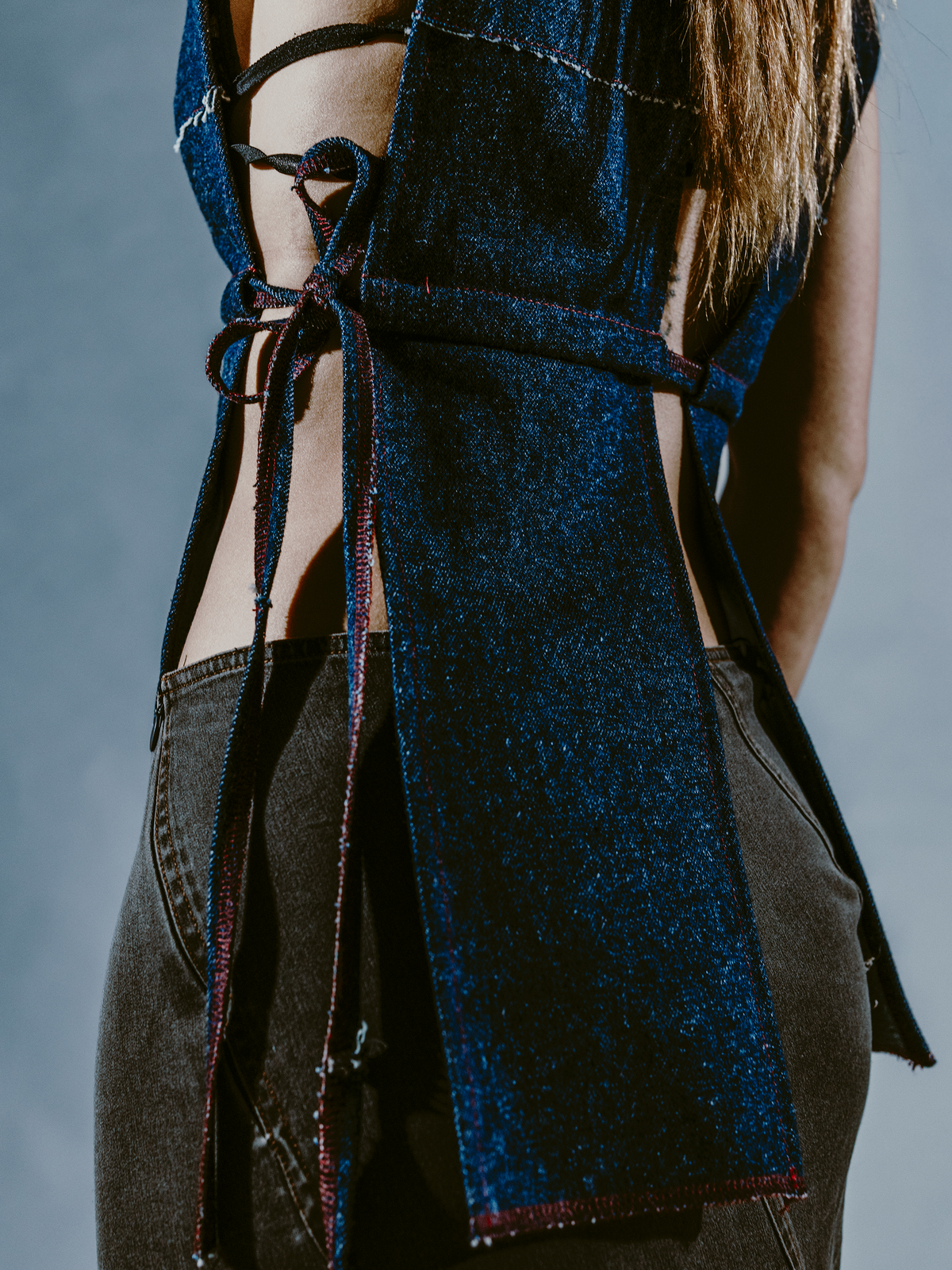 REWORKED DENIM TOP